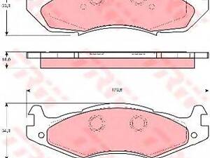 Тормозные колодки TRW GDB1207 на JEEP WRANGLER (YJ, SJ_)