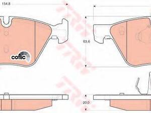 Тормозные колодки TRW GDB1559 на BMW 3 Touring (E91)