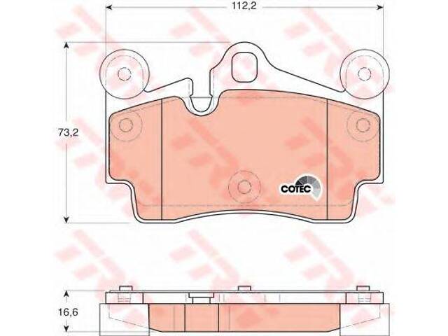 Тормозные колодки TRW GDB1653 на AUDI Q7 (4L)