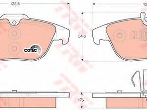 Гальмівні колодки TRW GDB1738 на MERCEDES-BENZ (BBDC) C-CLASS (W204)