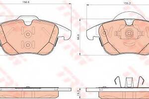 Тормозные колодки TRW GDB1925 LAND ROVER RANGE ROVER EVOQUE (LV)