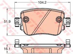 Гальмівні колодки TRW GDB2042 на AUDI A1 (8X1, 8XF)