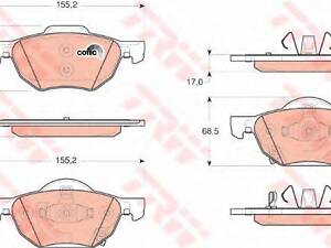 Гальмівні колодки TRW GDB3355 на HONDA ACCORD EURO VIII (CL)