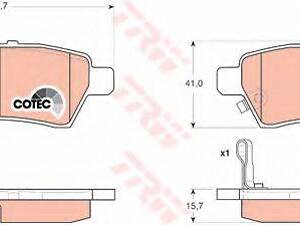 Тормозные колодки TRW GDB3405 на NISSAN FRONTIER/NP300 (D40)