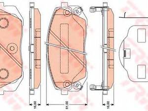 Гальмівні колодки TRW GDB3461 на KIA SPORTAGE (JE_, KM_)