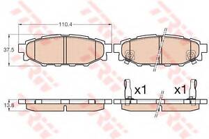 Гальмівні колодки TRW GDB3568 на SUBARU FORESTER (SH)