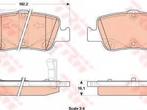 Гальмівні колодки TRW GDB3480 на TOYOTA BLADE (NRE15_, ZZE15_, ADE15_, ZRE15_, NDE15_)