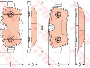 Гальмівні колодки TRW GDB1766 на MINI MINI (R56)