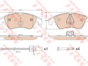 Гальмівні колодки TRW GDB1768 на AUDI Q5 (8R)