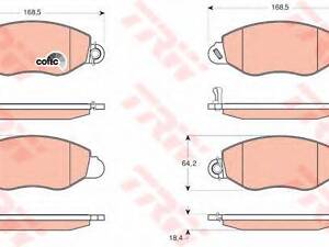 Гальмівні колодки TRW GDB1461 на FORD TRANSIT автобус (FD_ _, FB_ _, FS_ _, FZ_ _, FC_ _)