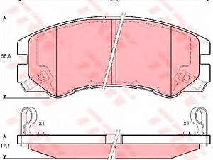 Гальмівні колодки TRW GDB3162 на OPEL FRONTERA A Sport (5_SUD2)