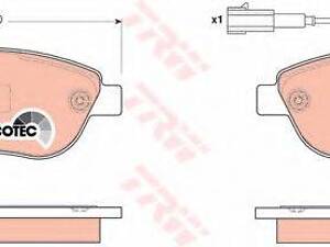 Гальмівні колодки TRW GDB1655 на FIAT DOBLO фургон/универсал (263)