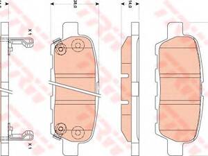 Гальмівні колодки TRW GDB3507 на NISSAN X-TRAIL (T31)