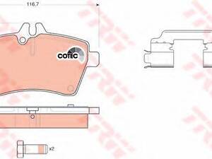 Гальмівні колодки TRW GDB1630 на MERCEDES-BENZ A-CLASS (W169)