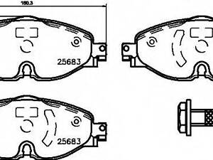 Гальмівні колодки VW CaddyGolfPassat F 15&gt &gt TEXTAR 2568303 на VW PASSAT (3G2)