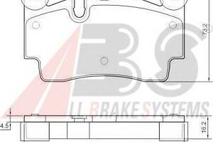 Тормозные колодки зад. Audi Q7/Touareg/Cayenne (Brembo) (112,2x73,2x16,2)