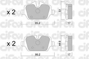 тормозные колодки зад. BMW 3(E90)/1(E81) 04-13 (TRW)