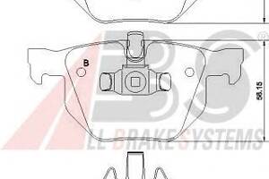 Тормозные колодки зад. BMW 3(E90)/5(E60) (ATE) (123x58,1x17,3)