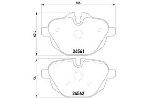 Гальмівні колодки зад. BMW 5 (F10)/X3 (F25) 10- (TRW)