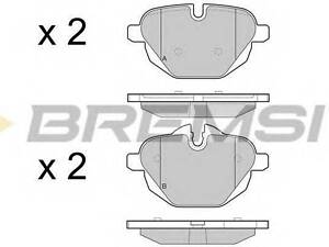 Гальмівні колодки зад. BMW 5 (F10)X3 (F25) 10- (TRW) BREMSI BP3449 на BMW 5 (F10, F18)