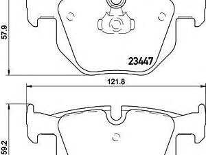 Тормозные колодки зад. BMW X5X6 08- HELLA PAGID 8DB355013941 на BMW X5 (E70)