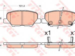 Тормозные колодки зад. C46Outlander 10- TRW GDB3583 на MITSUBISHI OUTLANDER SPORT (GA_W_)