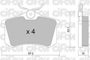 Тормозные колодки зад. Caddy/Golf/Octavia (TRW) 15mm