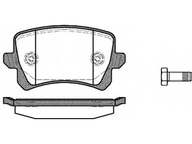 Гальмівні колодки зад. Caddy III/Golf V/Audi A4 03-