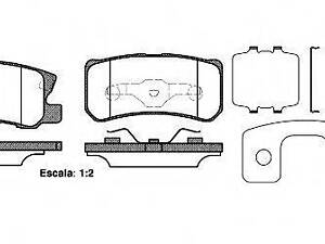 Тормозные колодки зад. CITROËN C4 DODGE AVENGER CALIBER JEEP COMPASS 1.6-2.4 06- WOKING P903322 на CHRYSLER CIRRUS (JS)