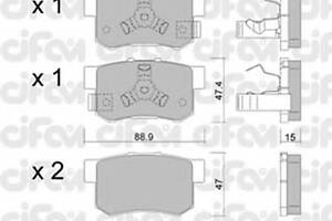 Гальмівні колодки зад. Civic 98-/Accord 90-03 (Akebono) (47,8x88,9x14,5)