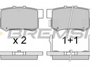 Тормозные колодки зад. Civic 98-Accord 90-03 (Akebono) (47,5x89x14,5) BREMSI BP2544 на ROVER 600 (RH)