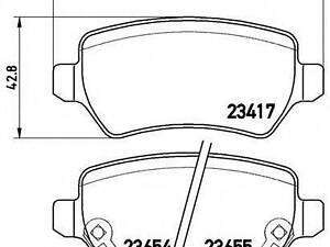 Тормозные колодки зад. Combo 05-Astra GH BREMBO P59038 на OPEL MERIVA