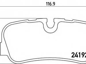 Тормозные колодки зад. Discovery Range rover III Sport 02-12 BREMBO P44013 на LAND ROVER LR4 IV (LA)