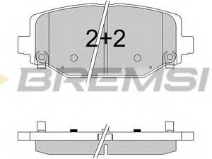 Гальмівні колодки зад. Fiat Freemont 11-Dodge Caravan 08- (130.1x55.2x17.1) BREMSI BP3544 на FIAT FREEMONT (JF_)