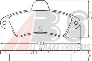 Гальмівні колодки зад. Ford Mondeo 93-00 (Bendix) без датчика (115,8x53,7x15)