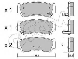 Гальмівні колодки зад. H1H200Santa Fe (00-12) CIFAM 8227880 на HYUNDAI SANTA FÉ II (CM)