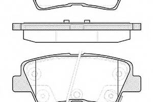 Гальмівні колодки зад. Hyundai i30/i40 11-/Kia Cee'd 1.6-3.3 12- (akebono)