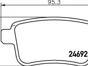 Гальмівні колодки зад. Kangoo 08- HELLA PAGID 8DB355013971 на RENAULT KANGOO Express (FW0/1_)