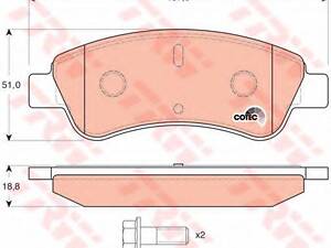 Тормозные колодки зад. MasterMovano 00- TRW GDB1463 на CITROËN DS3