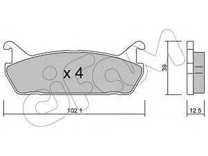 Гальмівні колодки зад. Mazda 323626 94-04 (akebono) CIFAM 8223900 на MAZDA 323 IV (BG)