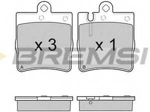Гальмівні колодки зад. MB CE-клас (W202210) (ATE)(W211) 4Matic BREMSI BP2936 на MERCEDES-BENZ SL (R129)