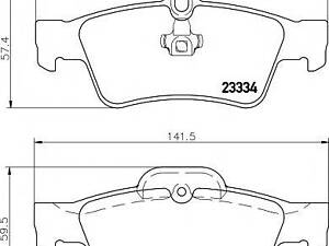 Гальмівні колодки зад. MB ES-клас (W211W212W220W221) 99- HELLA PAGID 8DB355018751 на MERCEDES-BENZ CLS (C218)