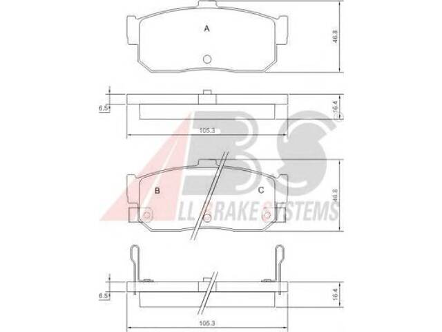 тормозные колодки зад. Nissan Almera 95-00/Maxima 00-03