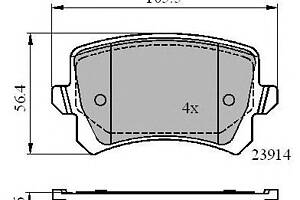 тормозные колодки зад. Passat 05-/Sharan 10-/Tiguan 07-