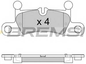 Гальмівні колодки зад. Porsche Cayenne (92A) 10- (Brembo) BREMSI BP3585 на PORSCHE CAYENNE