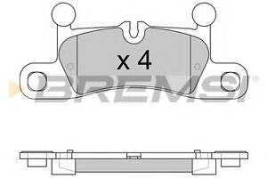 Гальмівні колодки зад. Porsche Cayenne (92A) 10- (Brembo)