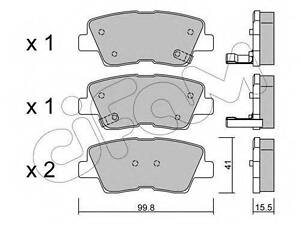 Гальмівні колодки зад. Sonata Vi 40OptimaSoul 05- CIFAM 8228860 на HYUNDAI NF V (NF)