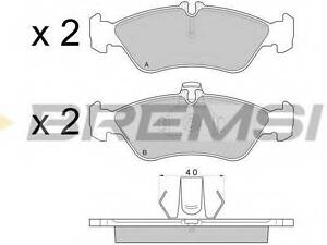 Тормозные колодки зад. Sprinter 308-316 96-06 (ATE) BREMSI BP2689 на MERCEDES-BENZ G-CLASS (W460)