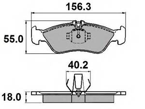 Гальмівні колодки зад. Sprinter 308-316 96-06 (ATE) NATIONAL NP2121 на MERCEDES-BENZ G-CLASS (W460)