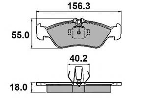 Гальмівні колодки зад. Sprinter 308-316 96-06 (ATE)